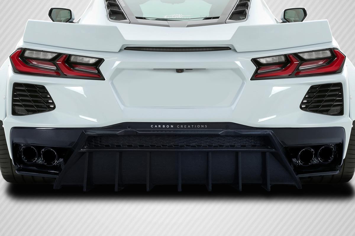 2020-2025 Chevrolet Corvette Carbon Creations Gran Veloce Carbon Fiber Rear Lip - Image 1
