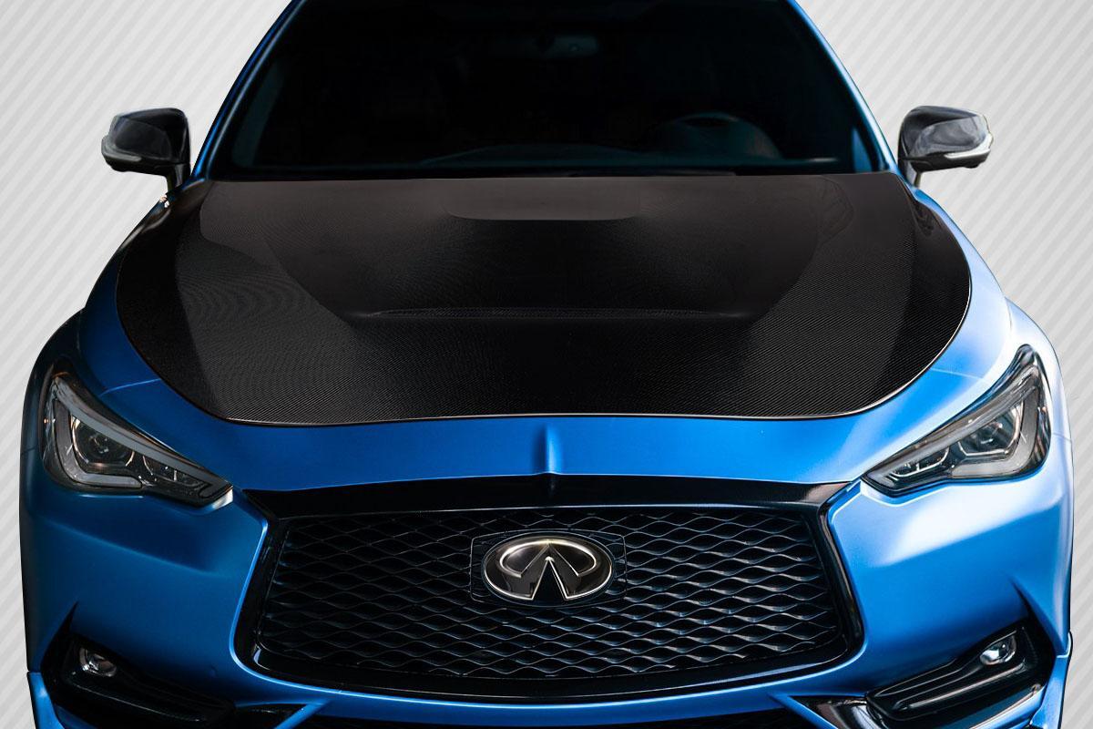 2017-2022 Infiniti Q60 Carbon Creations GTS Look Carbon Fiber Hood - Image 1