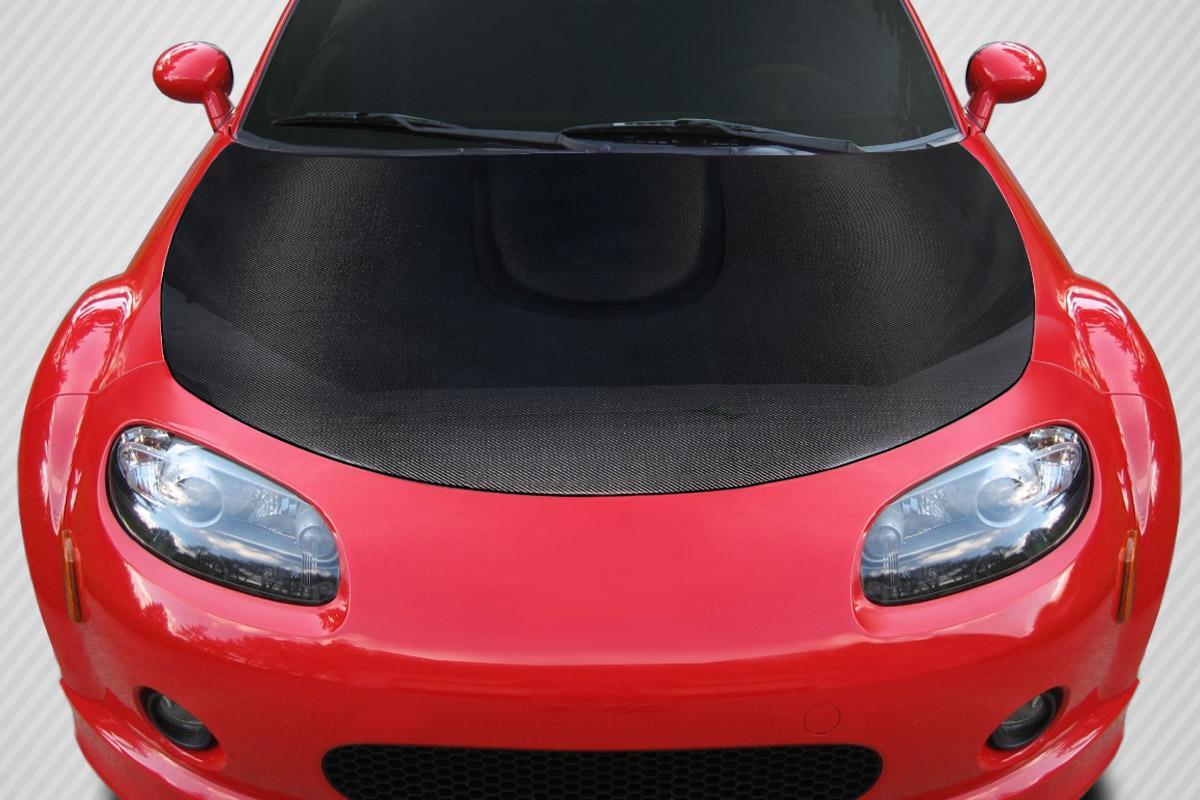 2006-2015 Mazda Miata Carbon Creations OEM Look Carbon Fiber Hood - Image 1