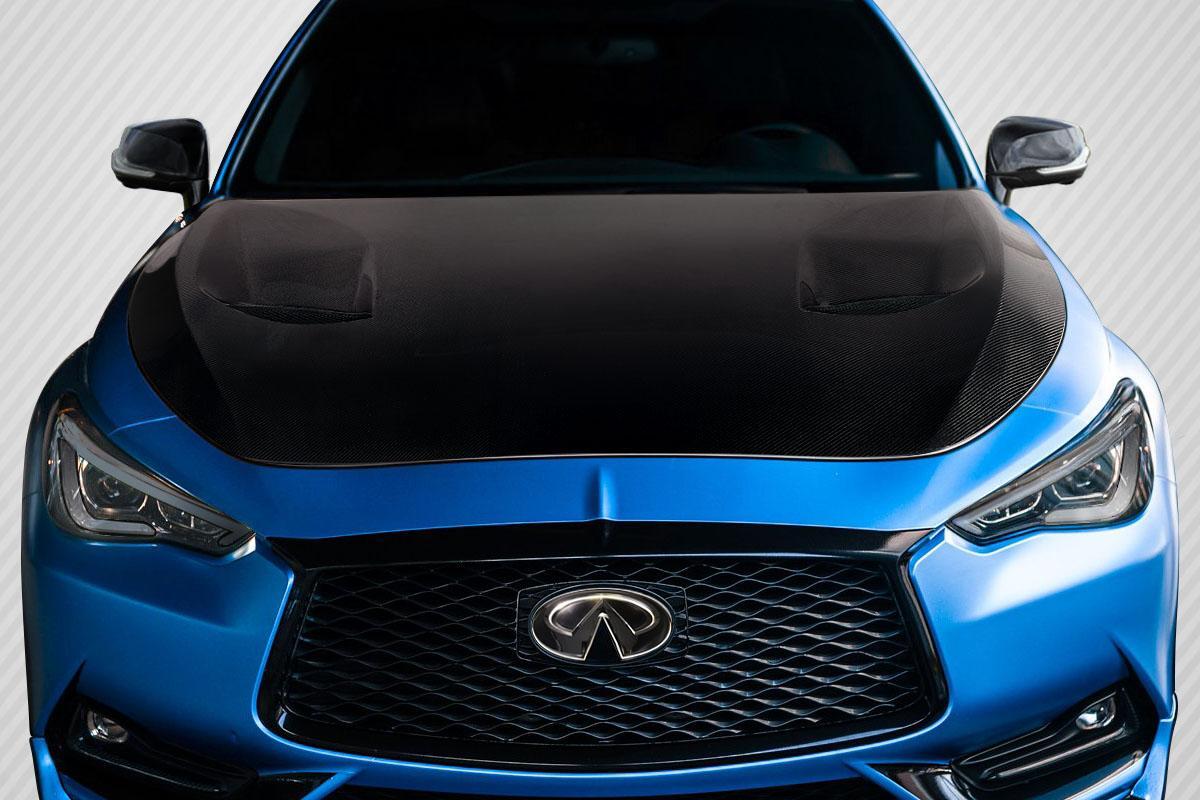 2016-2022 Infiniti Q60 Carbon Creations TS1 Carbon Fiber Hood - Image 1