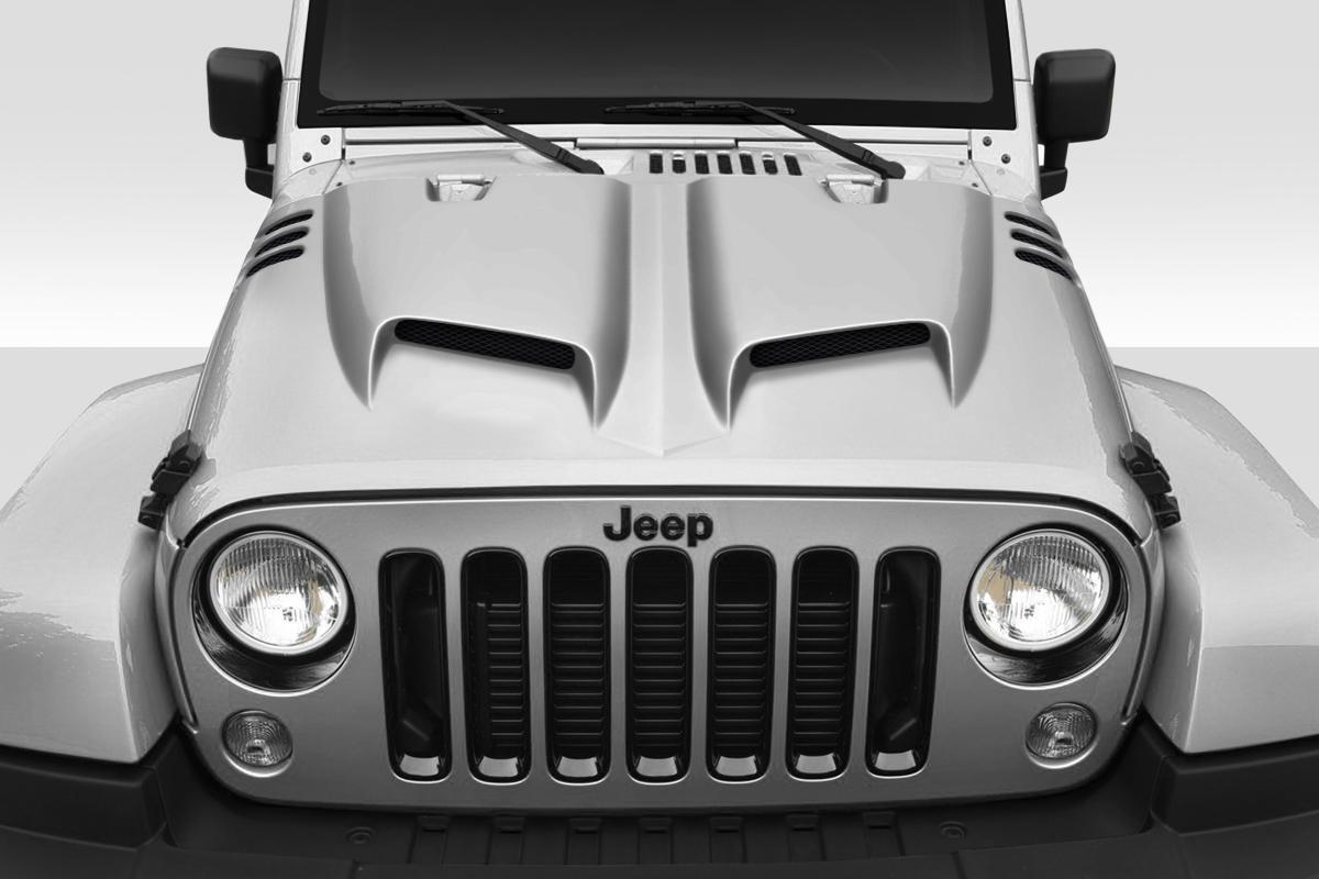 2007-2018 Jeep Wrangler Duraflex Rage Hood - Image 1