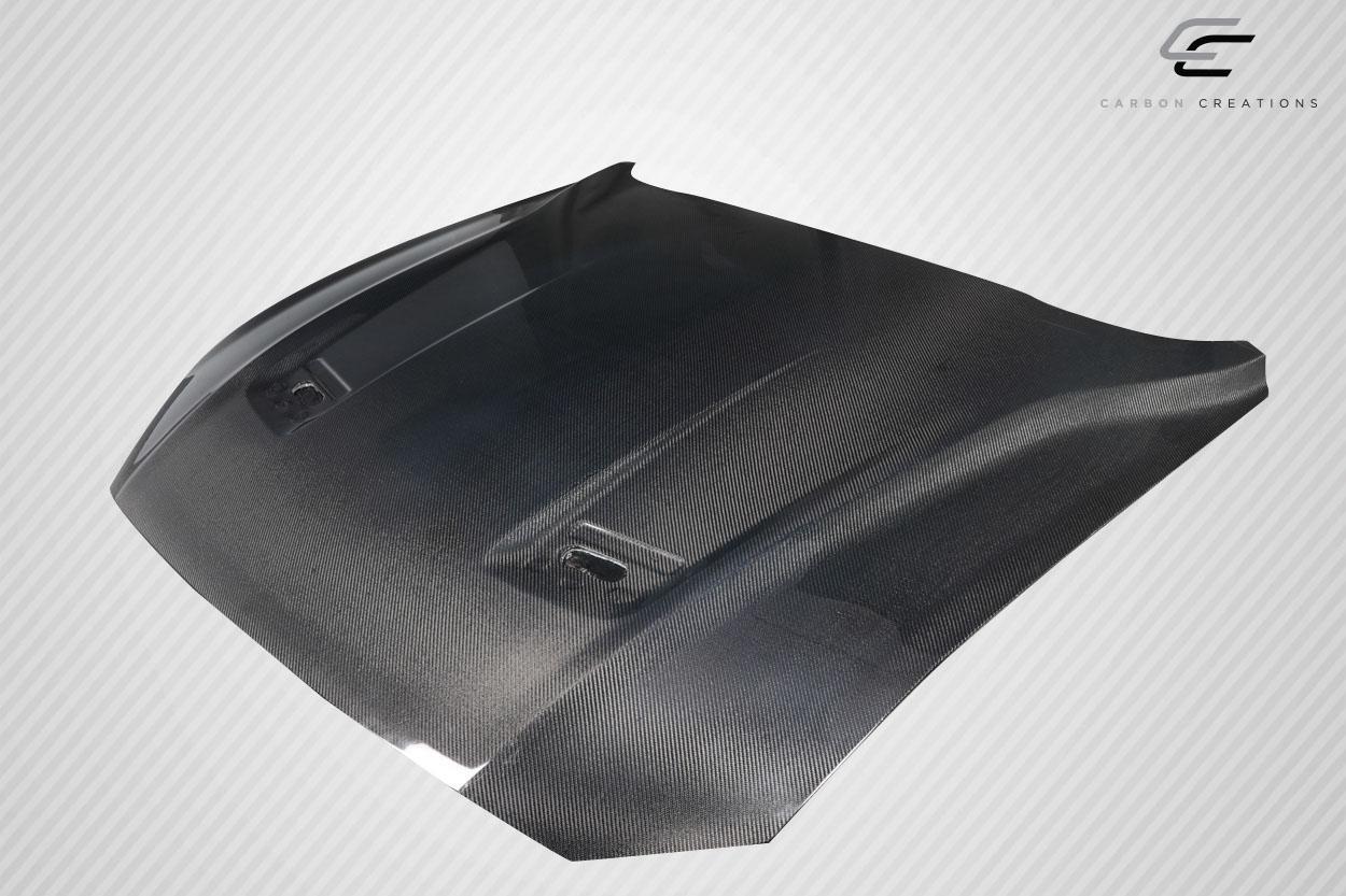 2018-2023 Ford Mustang Carbon Creations OEM Look Carbon Fiber Hood - Image 3