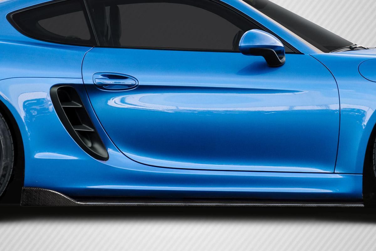 2014-2016 Porsche Cayman Carbon Creations Max Carbon Fiber Side Skirts - Image 1