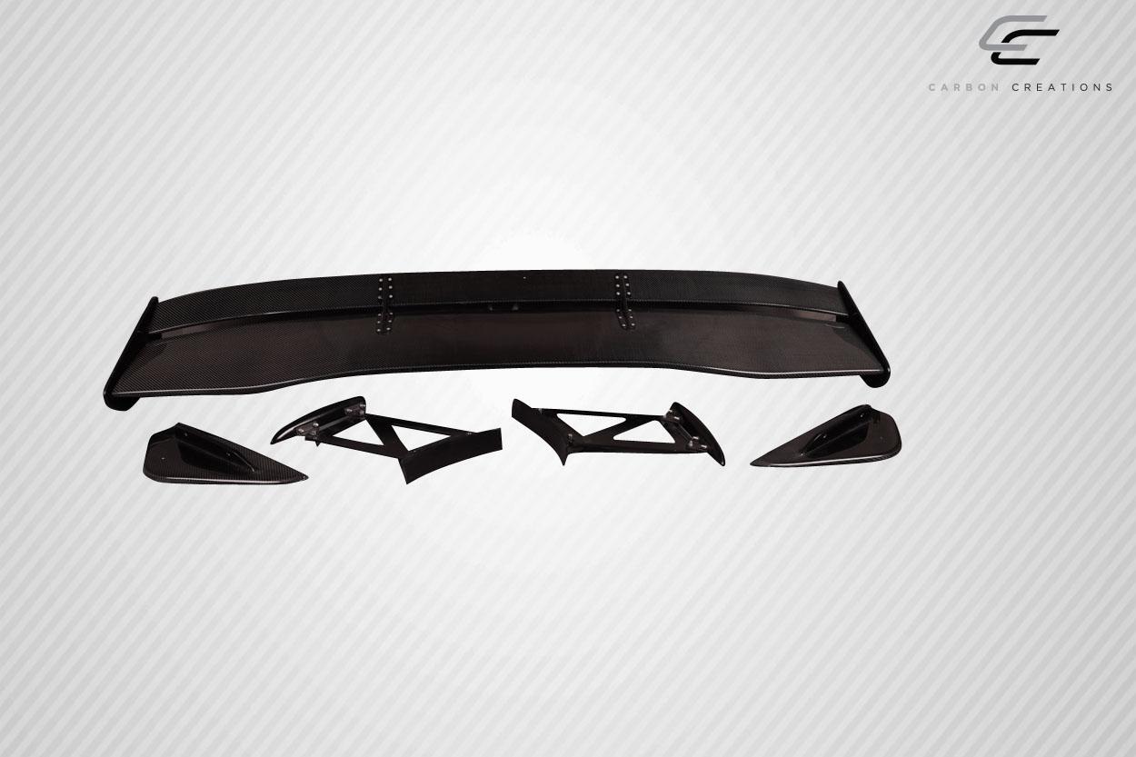 2002-2007 Mitsubishi Lancer Carbon Creations VTX Carbon Fiber Rear Wing - Image 2