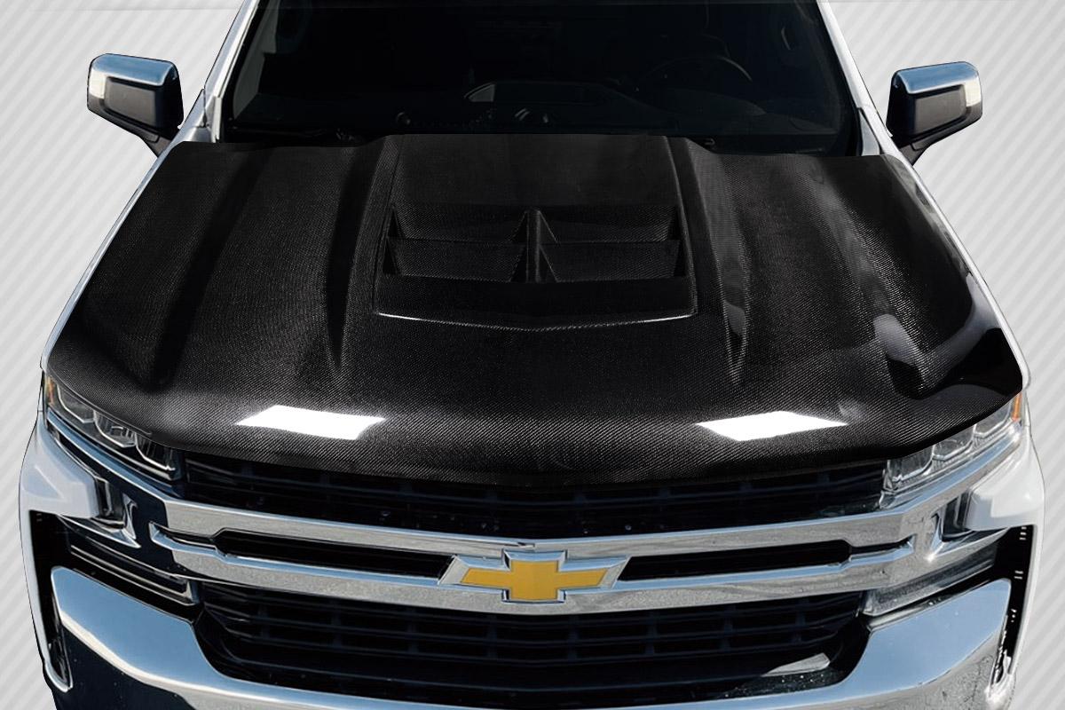 2019-2023 Chevrolet Silverado Carbon Creations ZL1 Carbon Fiber Hood - Image 1
