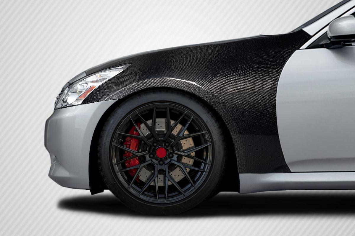 2007-2015 Infiniti G Sedan Carbon Creations OEM Look Carbon Fiber Fender - Image 1