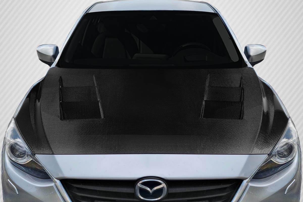 2014-2018 Mazda 3 Carbon Creations Velocity Carbon Fiber Hood - Image 1