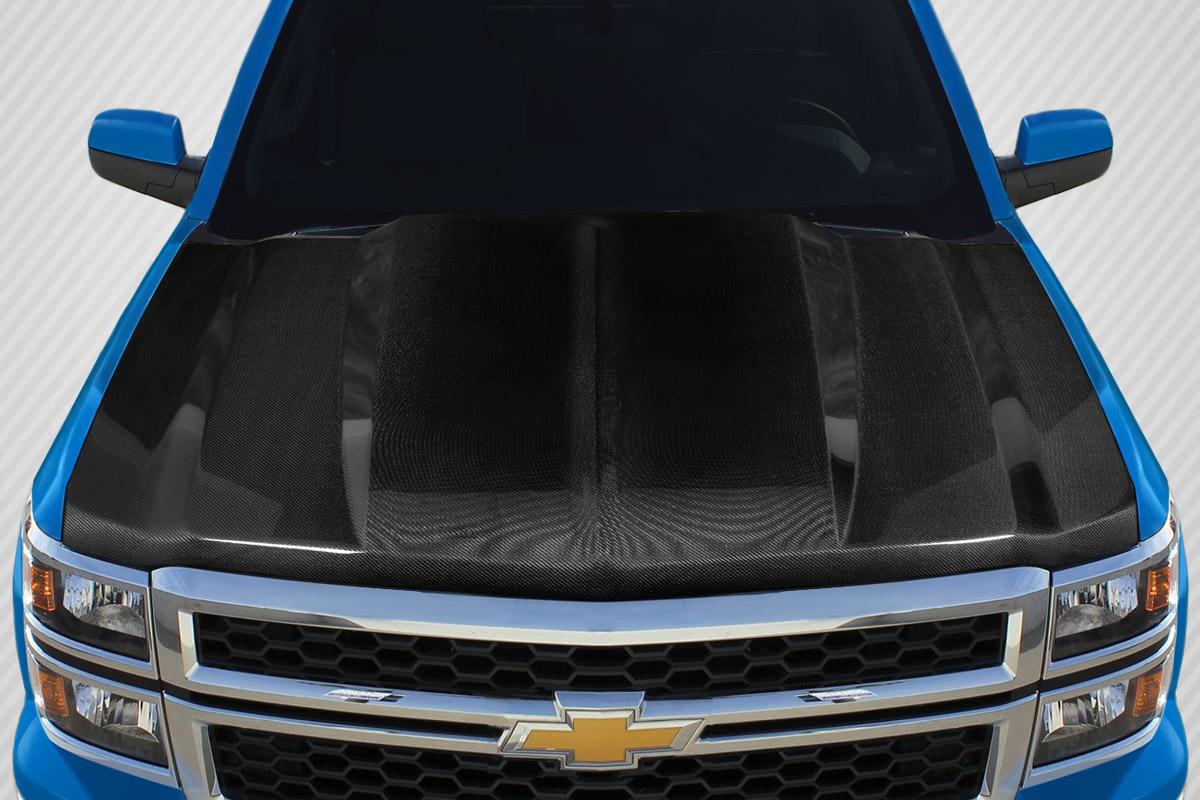 2014-2015 Chevrolet Silverado Carbon Creations 2" Cowl Carbon Fiber Hood - Image 1