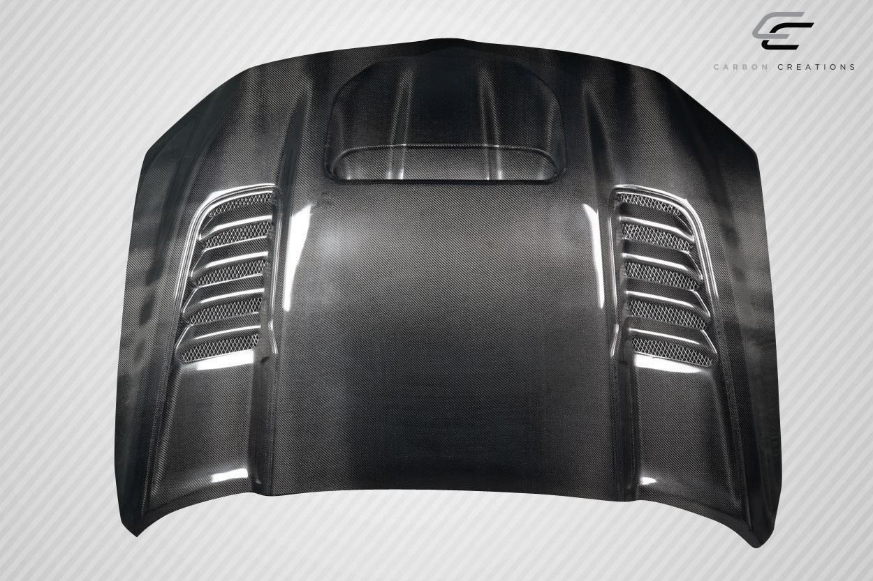 2019-2025 Dodge Ram Carbon Creations TRX Look Carbon Fiber Hood - Image 6