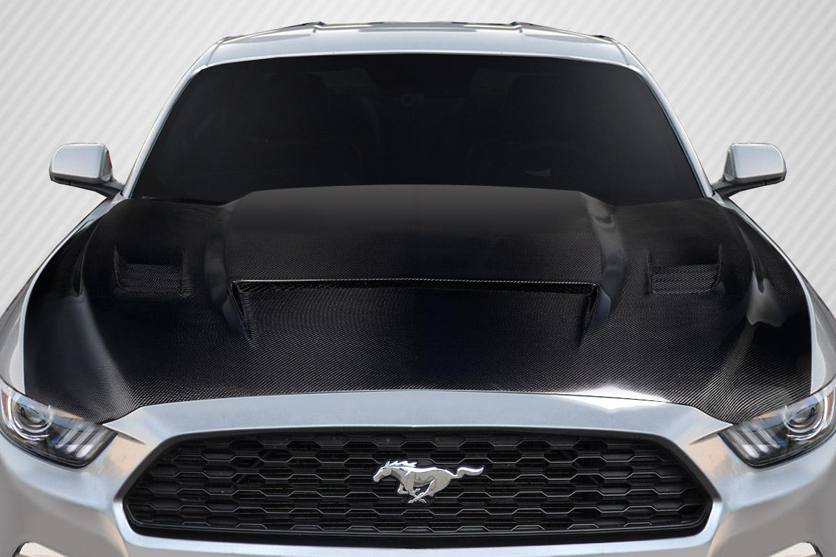 2015-2017 Ford Mustang Carbon Creations R Spec Carbon Fiber Hood - Image 1