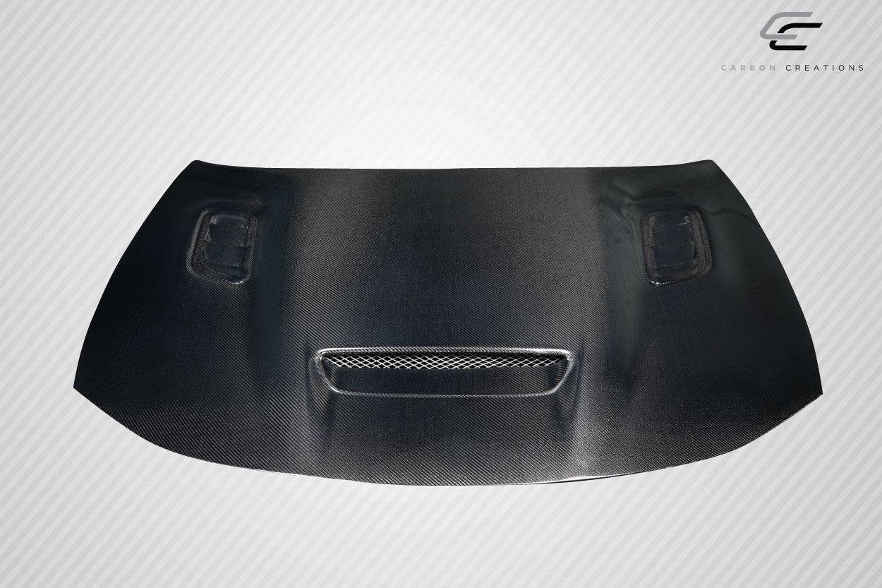 2015-2023 Dodge Charger Carbon Creations Hellcat Redeye Look Carbon Fiber Hood - Image 2