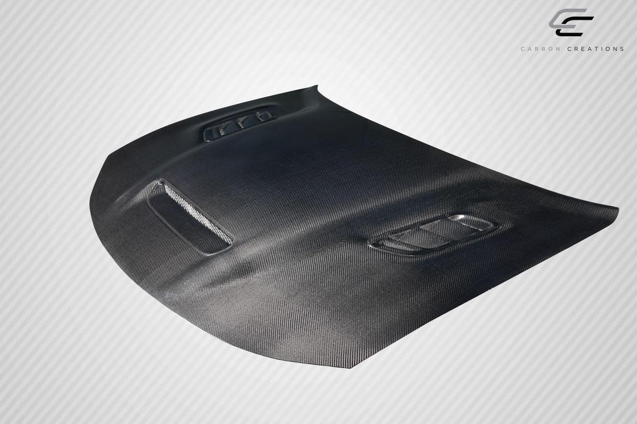 2015-2023 Dodge Charger Carbon Creations Hellcat Redeye Look Carbon Fiber Hood - Image 3