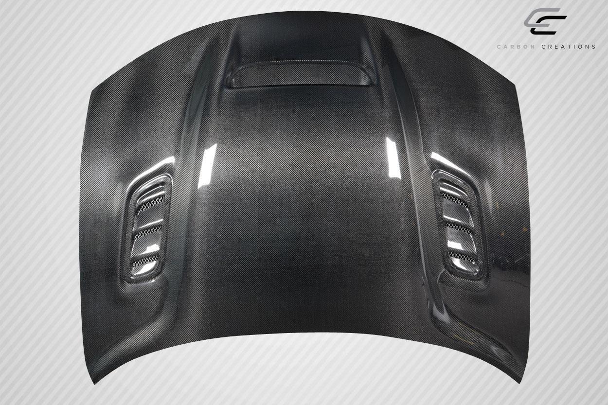 2015-2023 Dodge Charger Carbon Creations Hellcat Redeye Look Carbon Fiber Hood - Image 5