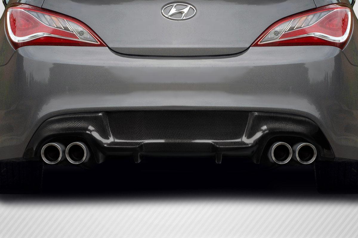 2010-2016 Hyundai Genesis Carbon Creations Twins Carbon Fiber Rear Lip - Image 1