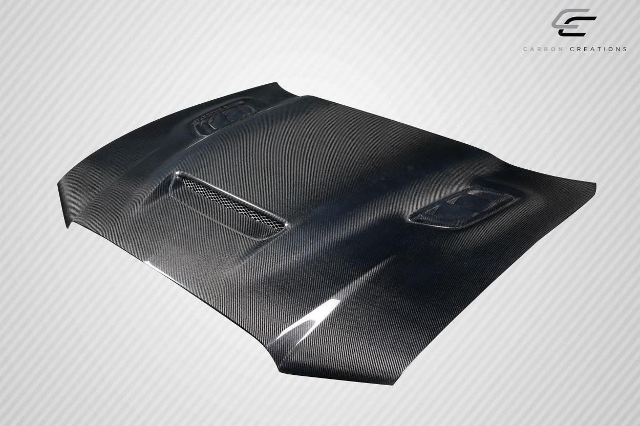 2011-2014 Dodge Charger Carbon Creations Hellcat Redeye Look Carbon Fiber Hood - Image 3