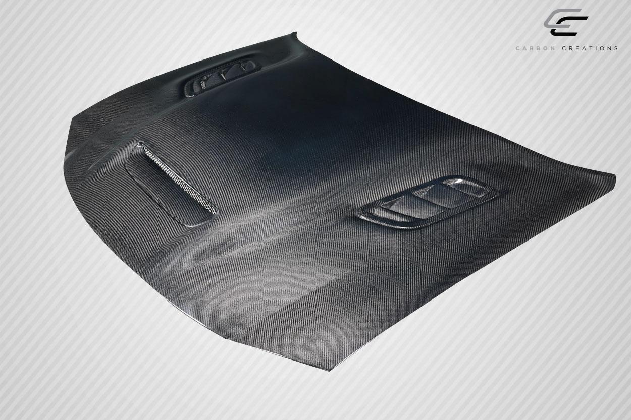 2006-2010 Dodge Charger Carbon Creations Hellcat Redeye Look Carbon Fiber Hood - Image 3