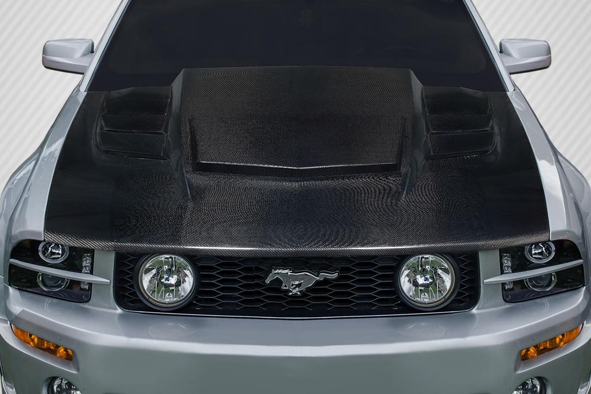 2005-2009 Ford Mustang Carbon Creations Interceptor Carbon Fiber Hood - Image 1