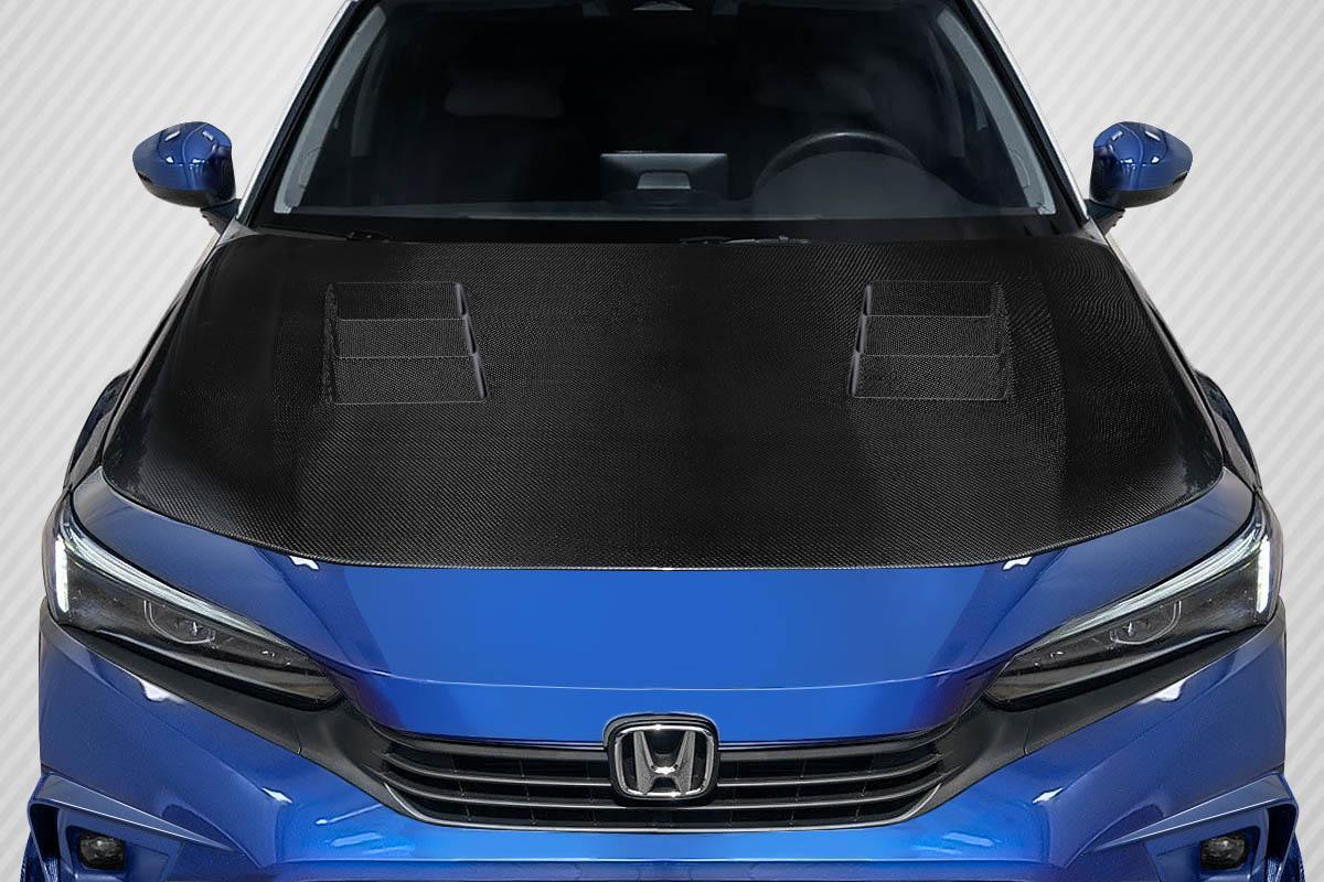 2022-2025 Honda Civic Carbon Creations TS Carbon Fiber Hood - Image 1