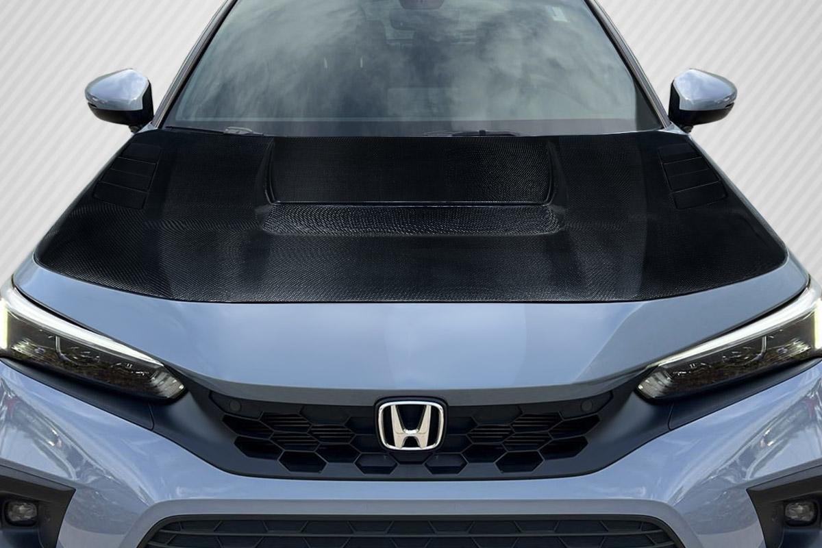 2022-2025 Honda Civic Carbon Creations JS Carbon Fiber Hood - Image 1