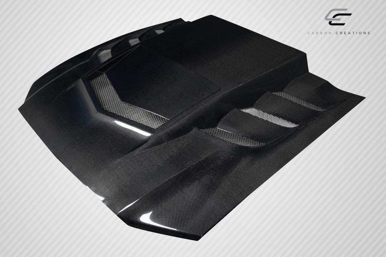 2013-2014 Ford Mustang Carbon Creations Interceptor Carbon Fiber Hood - Image 3