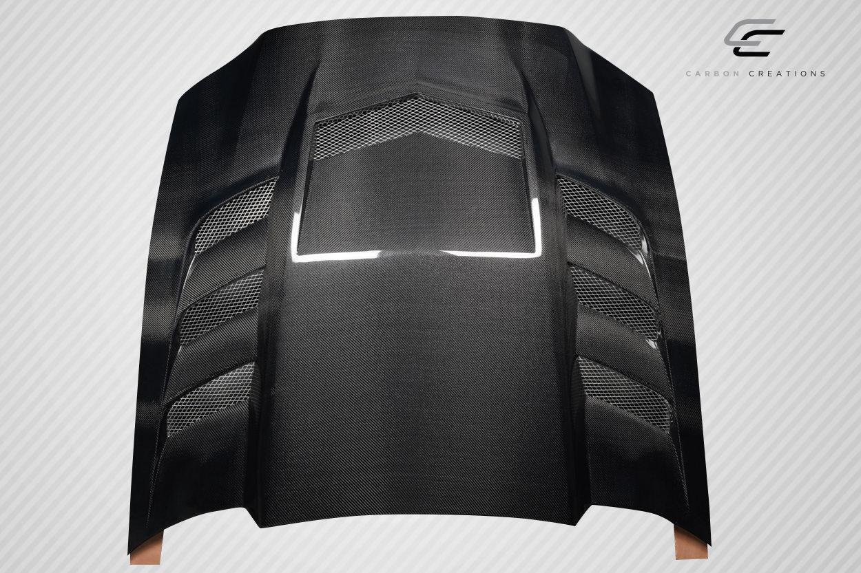 2013-2014 Ford Mustang Carbon Creations Interceptor Carbon Fiber Hood - Image 5
