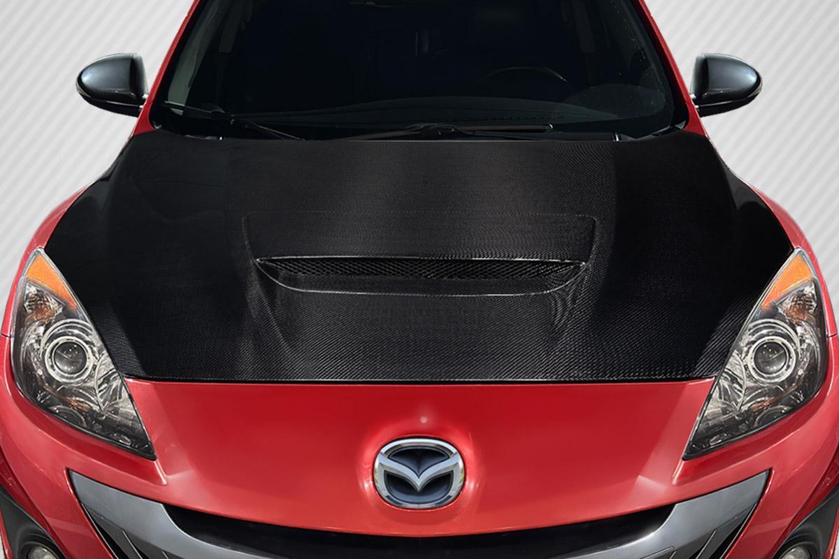 2010-2013 Mazda Mazdaspeed 3 Carbon Creations OEM Look Carbon Fiber Hood - Image 1
