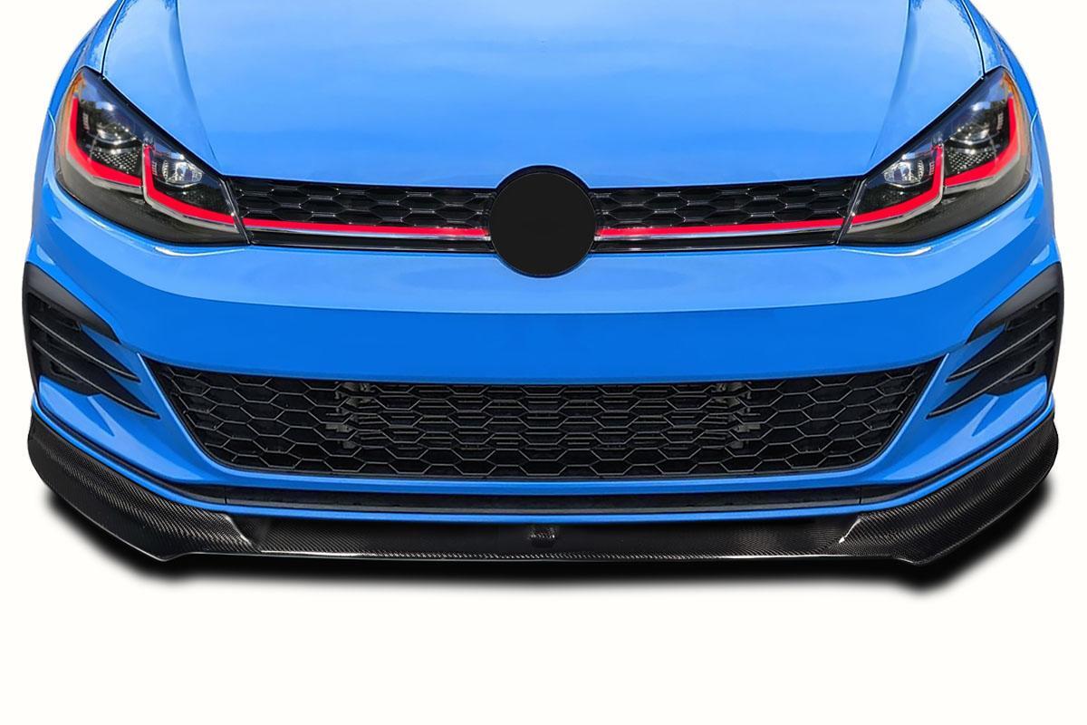 2015-2021 Volkswagen Golf Carbon Creations Circuit Carbon Fiber Front Lip - Image 1
