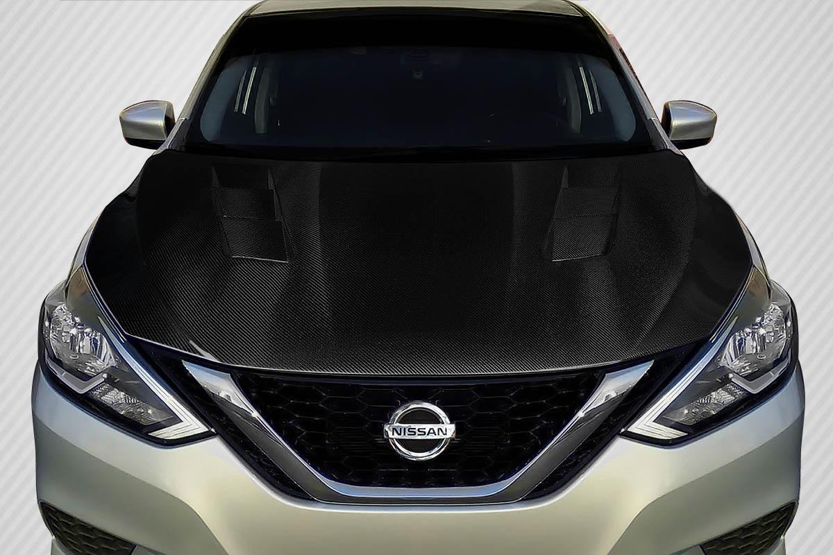2017-2019 Nissan Sentra Carbon Creations JS Carbon Fiber Hood - Image 1