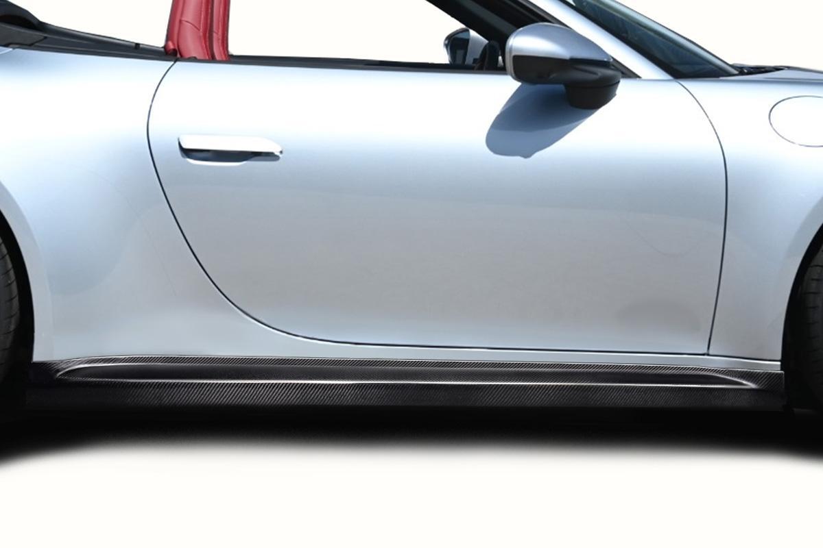 2020-2023 Porsche 911 Carbon Creations Taveran Carbon Fiber Side Skirts - Image 1