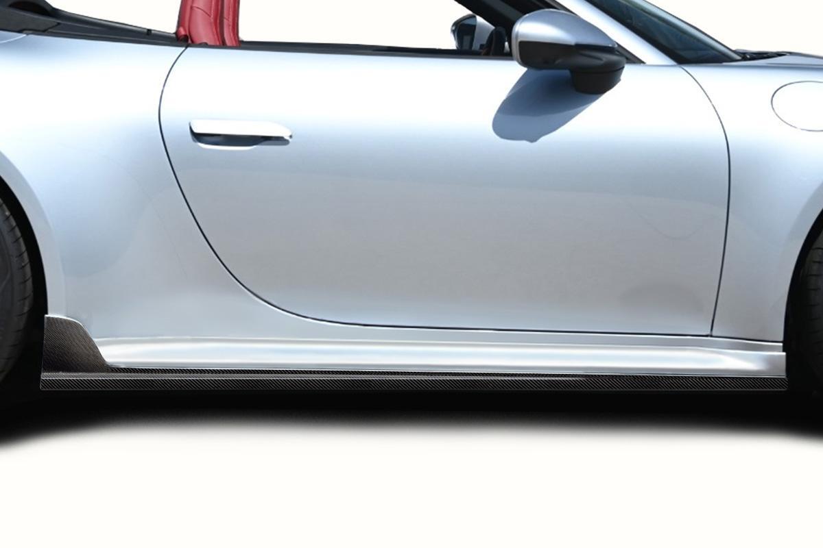 2020-2022 Porsche 911 Carbon Creations Taveran Carbon Fiber Side Skirts - Image 1
