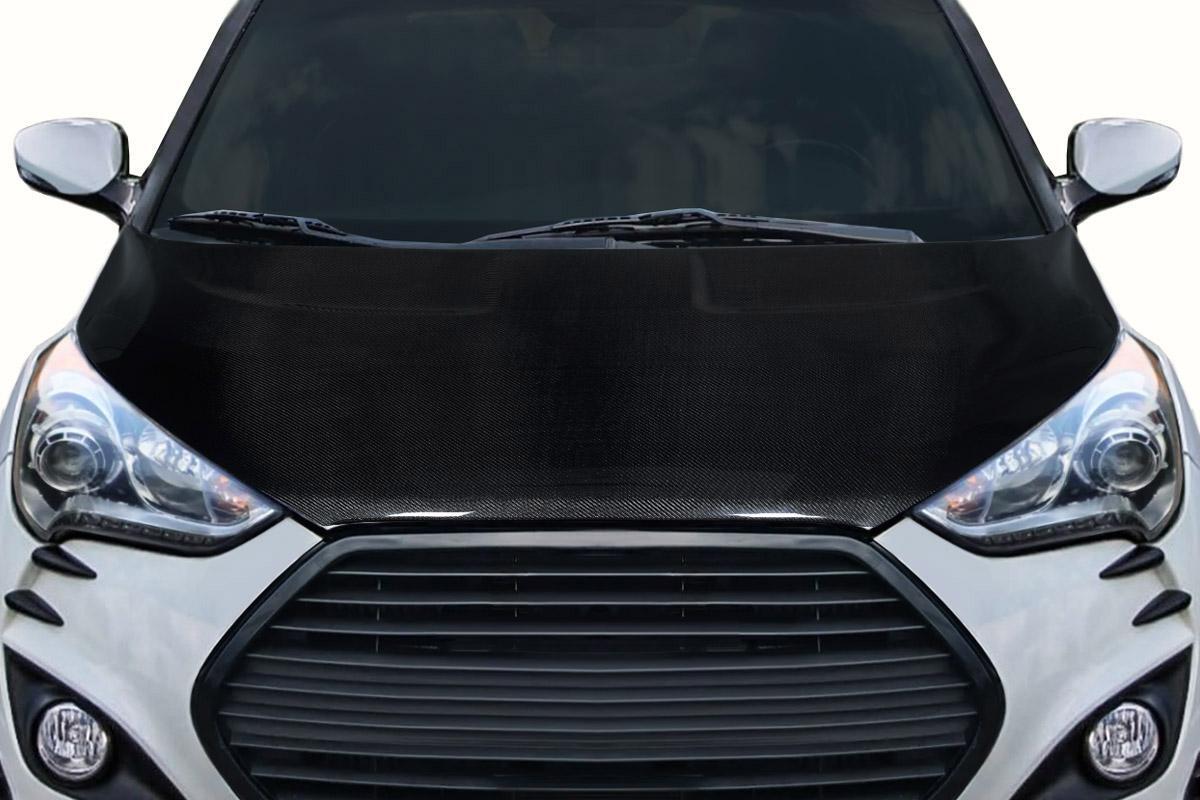 2012-2017 Hyundai Veloster Carbon Creations OEM Look Carbon Fiber Hood - Image 1