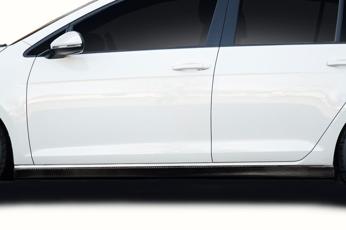 2015-2021 Volkswagen Golf Carbon Creations Silk Carbon Fiber Side Skirts - Image 1
