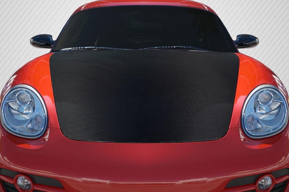 2006-2012 Porsche Cayman Carbon Creations OEM Look Carbon Fiber Hood - Image 1