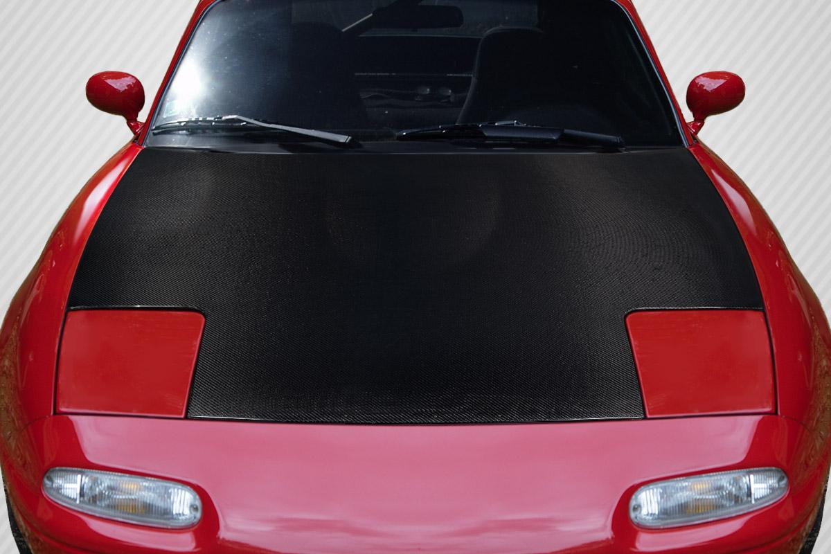 1990-1997 Mazda Miata Carbon Creations OEM Look Carbon Fiber Hood - Image 1