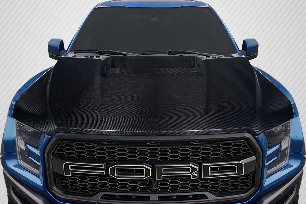 2017-2020 Ford Raptor Carbon Creations OEM Look Carbon Fiber Hood - Image 1