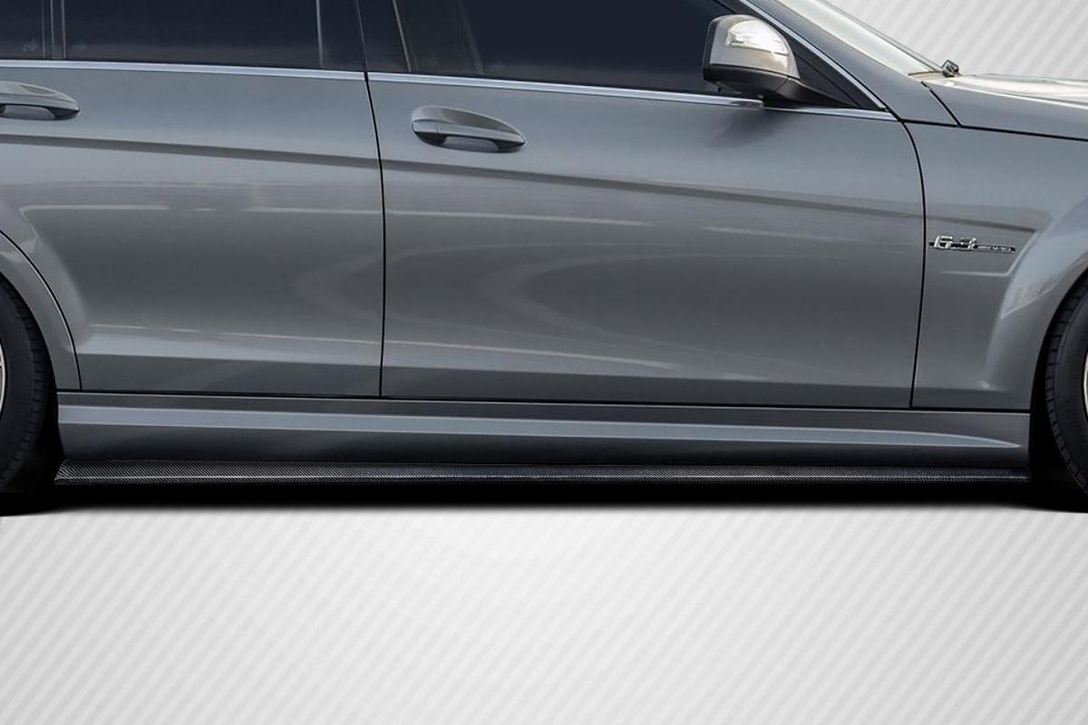 2008-2014 Mercedes C Class Carbon Creations Radian Carbon Fiber Side Skirts - Image 1