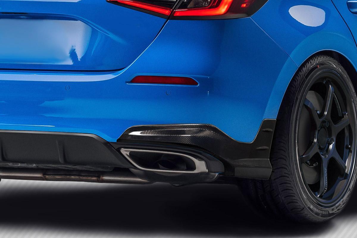 2022-2024 Honda Civic Carbon Creations Merella Carbon Fiber Rear Lip - Image 1