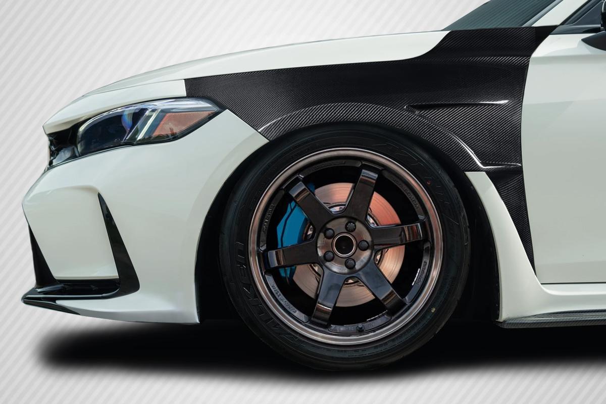 2023-2025 Honda Civic Carbon Creations Akora Carbon Fiber Fender - Image 1