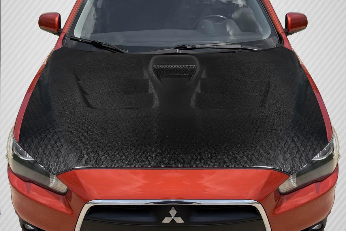2008-2017 Mitsubishi Evolution Carbon Creations GT Concept Carbon Fiber Hood - Image 1
