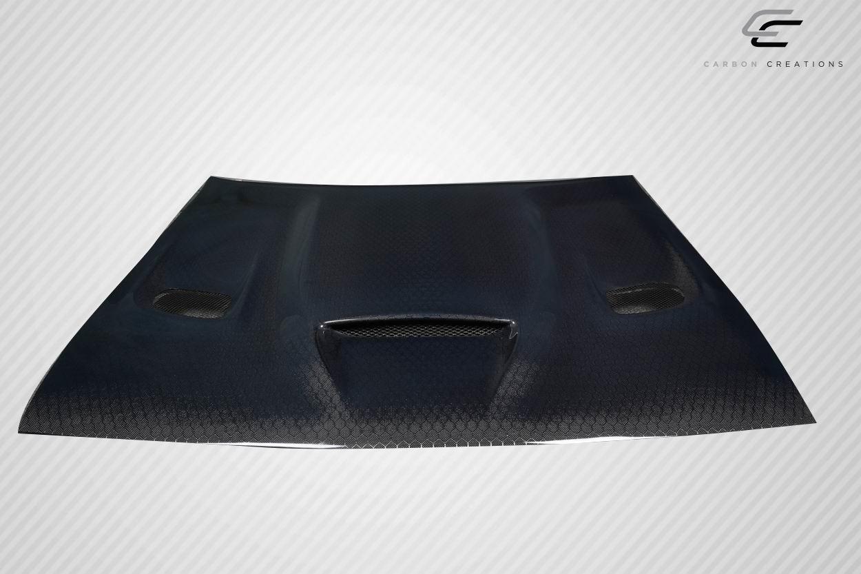 2008-2023 Dodge Challenger Carbon Creations Hellcat Carbon Fiber Hood - Image 2