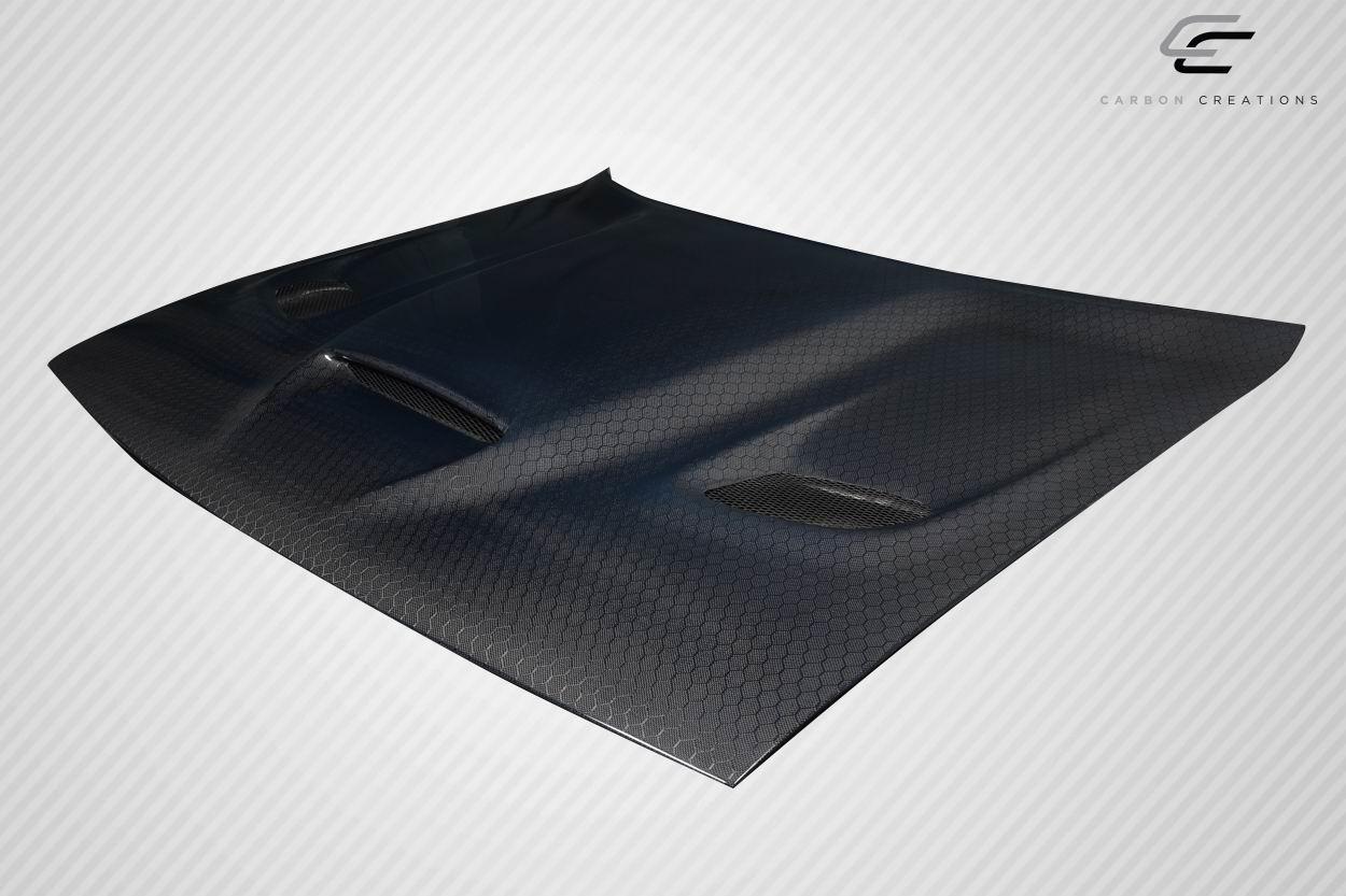 2008-2023 Dodge Challenger Carbon Creations Hellcat Carbon Fiber Hood - Image 3