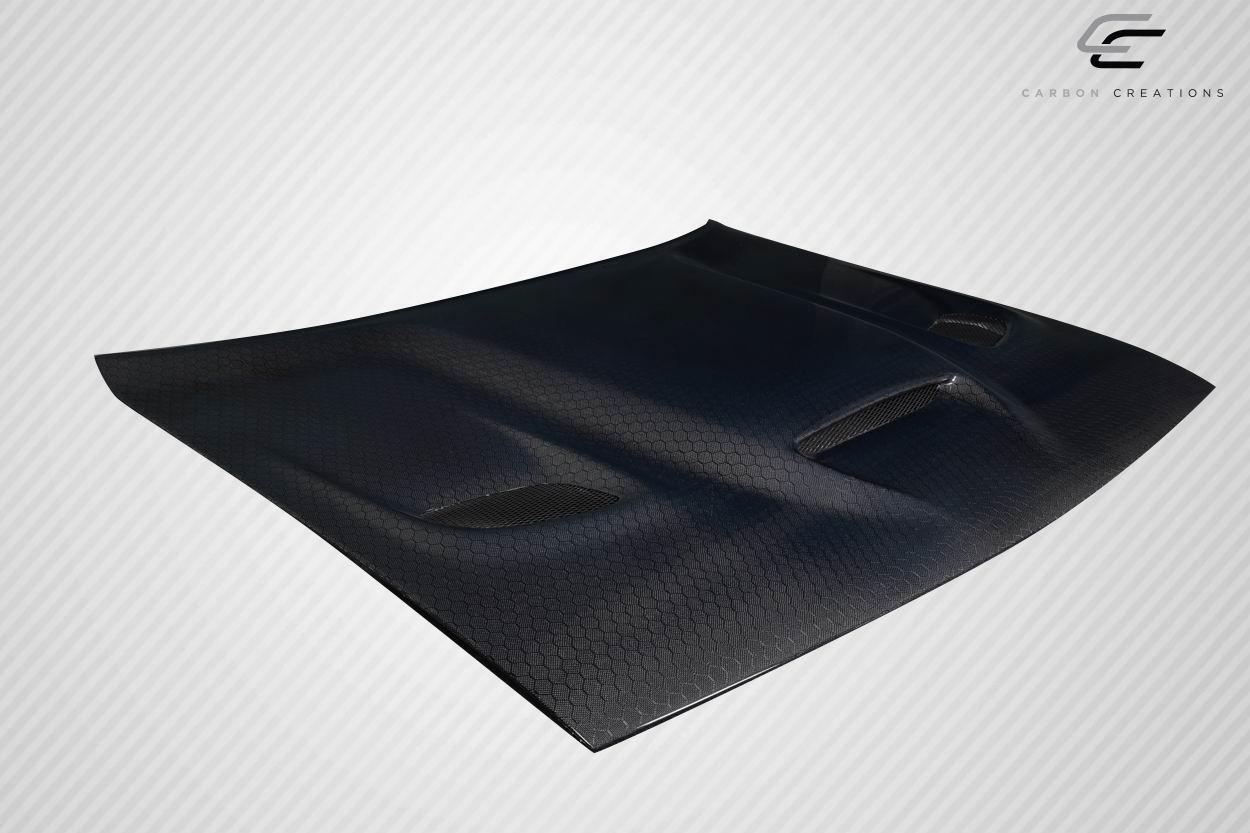 2008-2023 Dodge Challenger Carbon Creations Hellcat Carbon Fiber Hood - Image 4