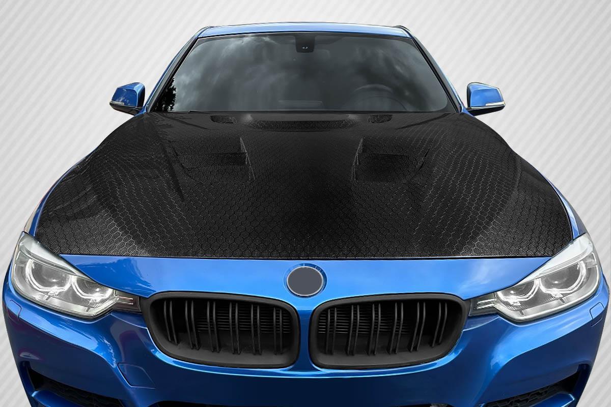 2012-2018 BMW 3 Series Carbon Creations Eros Version 1 Carbon Fiber Hood - Image 1