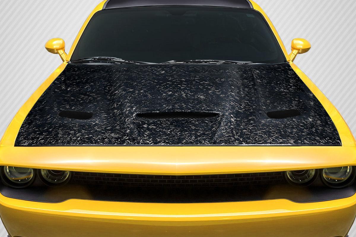 2008-2023 Dodge Challenger Carbon Creations Hellcat Carbon Fiber Hood - Image 1