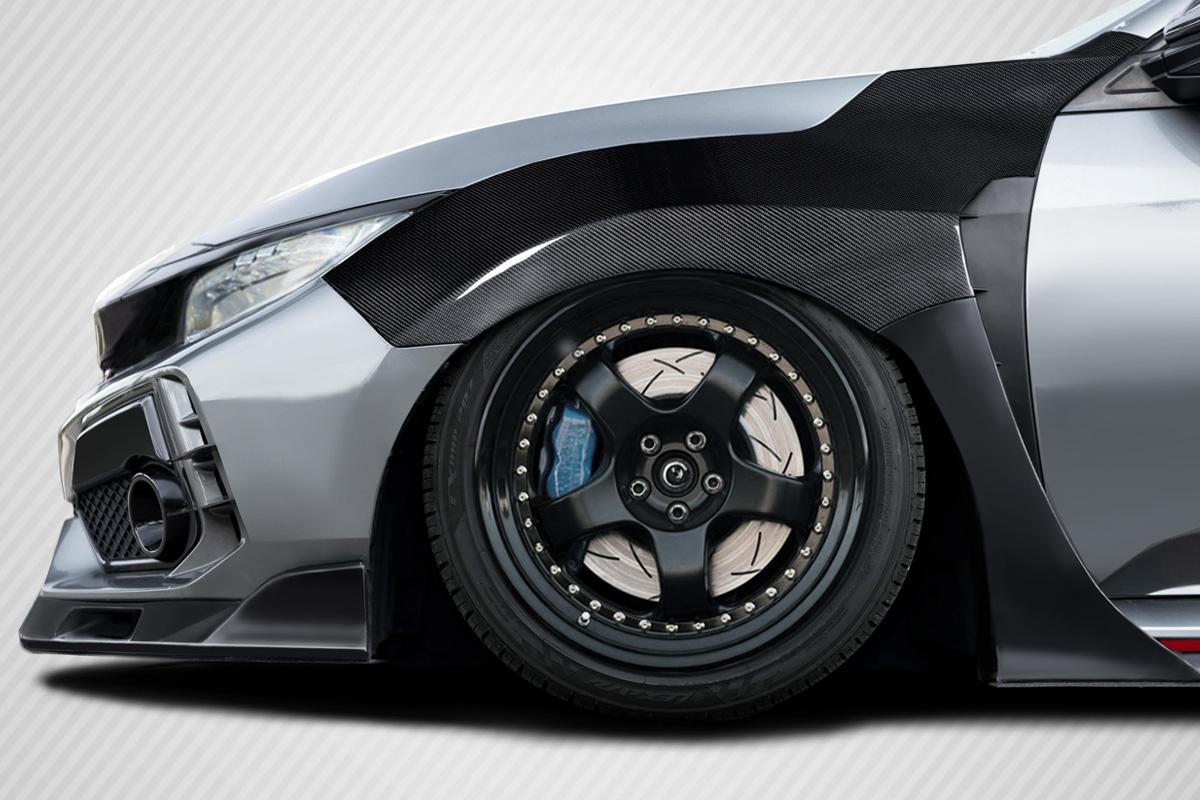 2017-2021 Honda Civic Carbon Creations Skywalker Carbon Fiber Fender - Image 1