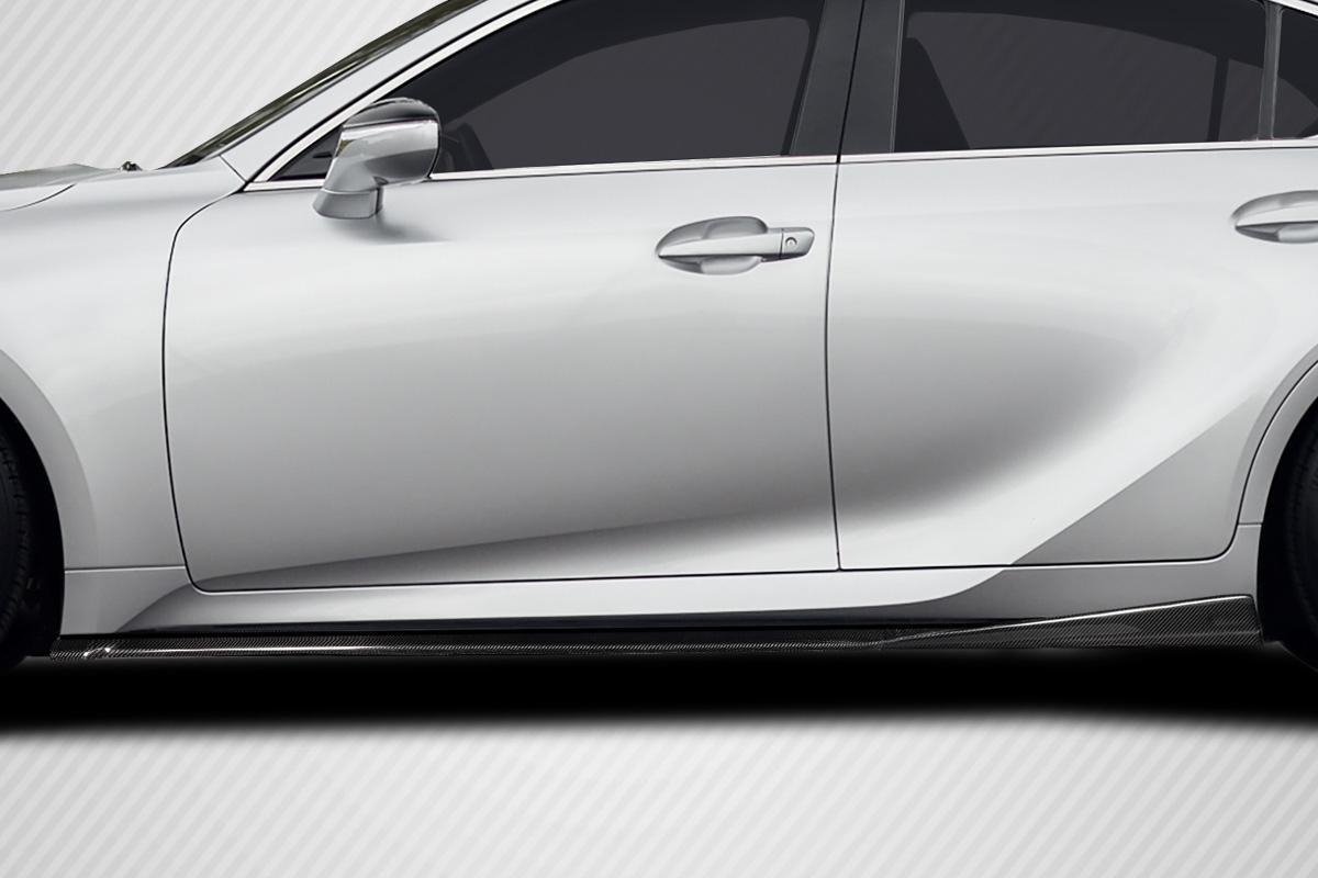 2021-2025 Lexus IS Carbon Creations Geisha Carbon Fiber Side Skirts - Image 1