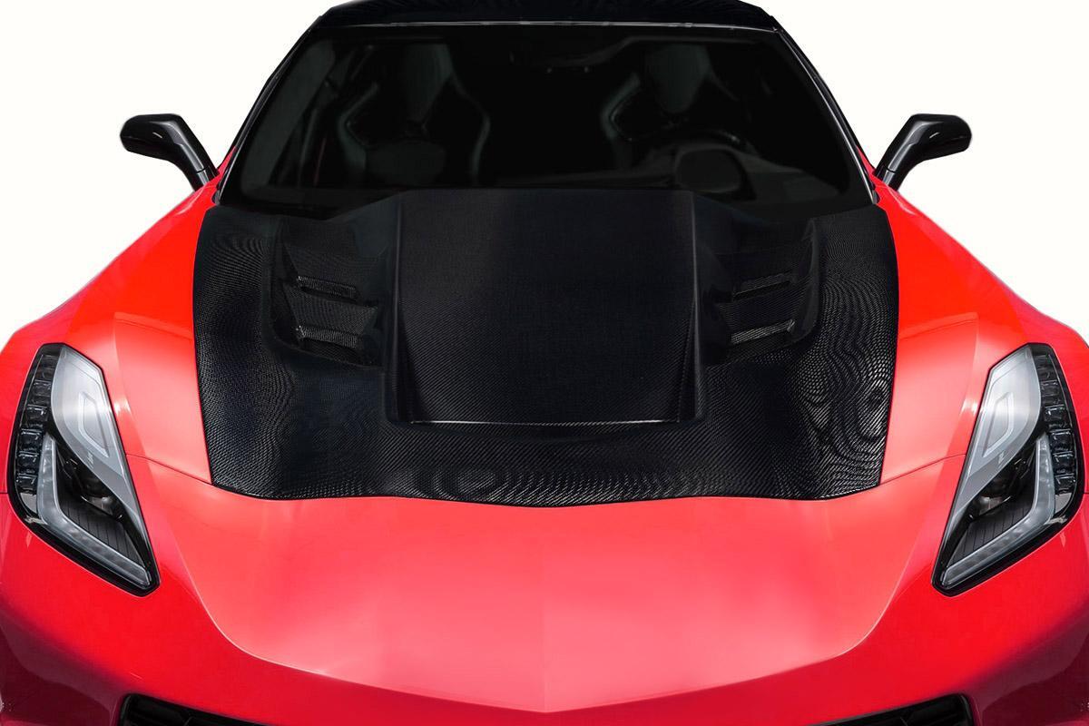 2014-2019 Chevrolet Corvette Carbon Creations Eagle Eye Carbon Fiber Hood - Image 1