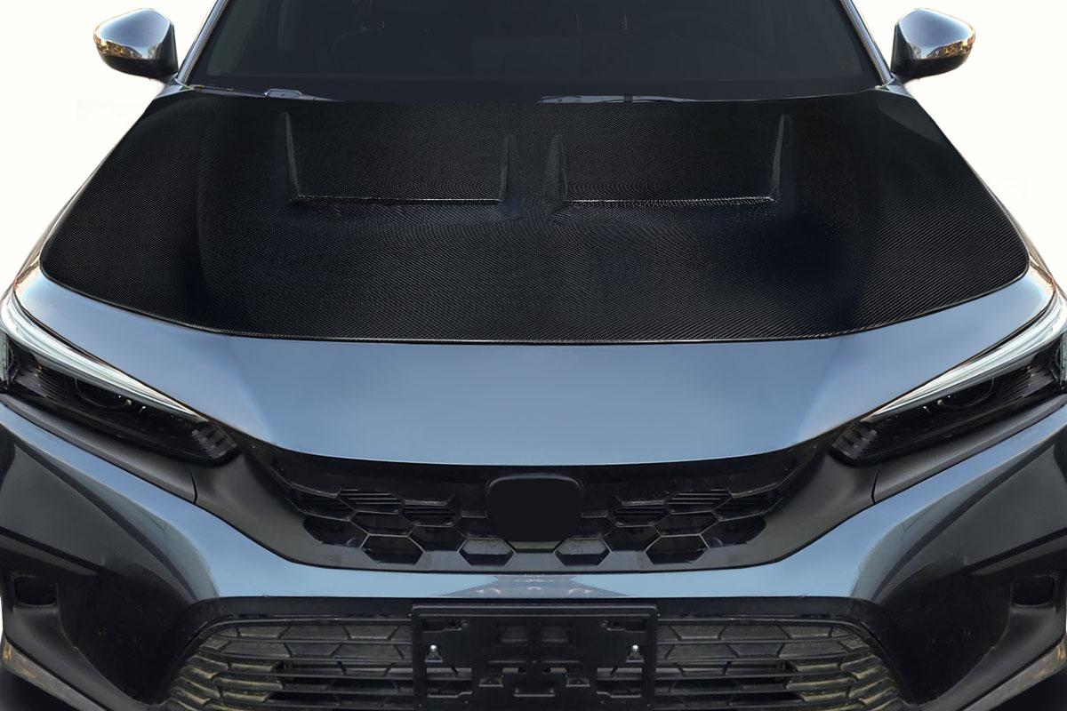 2022-2025 Honda Civic Carbon Creations Kumei Carbon Fiber Hood - Image 1