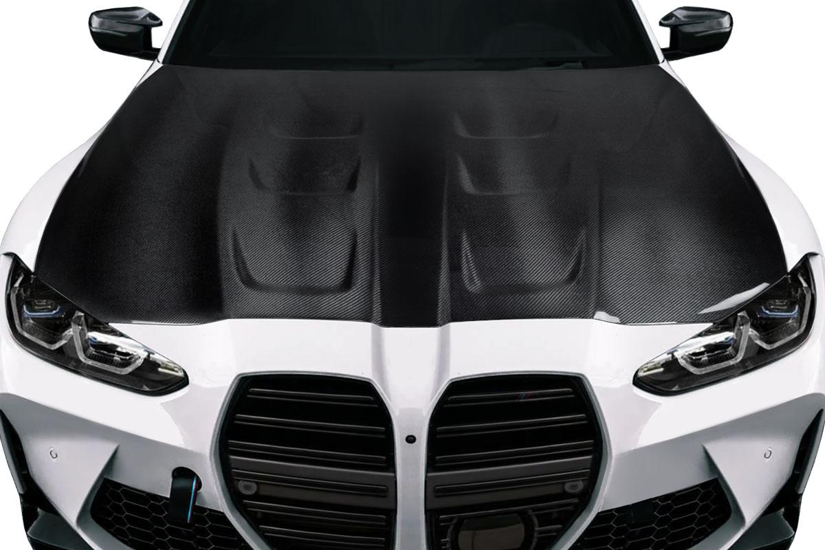2021-2025 BMW M3 Carbon Creations Fighter Carbon Fiber Hood - Image 1