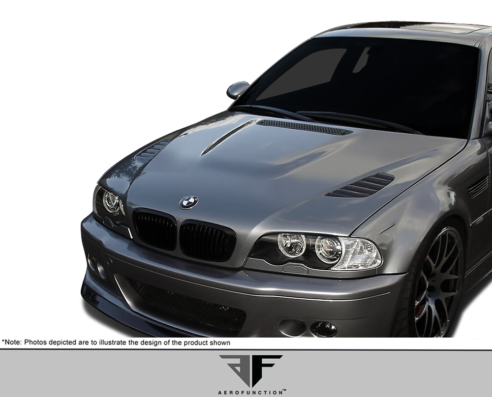 2005 BMW M3  Hood Body Kit - 2001-2006 BMW M3 E46 AF-2 Hood ( GFK )- 1 Piece